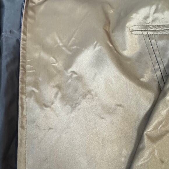 VTG Colebrook & Co Large Chic Faux Fur Collar Removable Vinyl Retro Lined Jacket - Picture 7 of 16